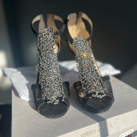 Jimmy Choo Fortune black beaded heels - Picture 10 of 10